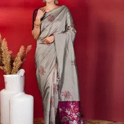 KALINI Woven Design Silk Blend Banarasi Saree-picture-33