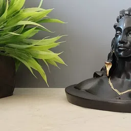 Navyaksh Black & Gold-Toned Religious Small Yogi Showpiece image 2