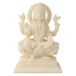CraftVatika White Small Marble Religious Goddess Lakshmi Idol Showpiece image 4