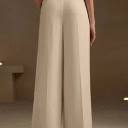 BROADSTAR Women Smart Loose Fit High-Rise Easy Wash Pleated Korean Trousers image 5