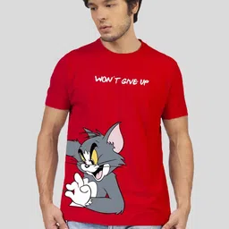 Greylongg Men Graphic Printed Round Neck Cotton T-shirt-image-79