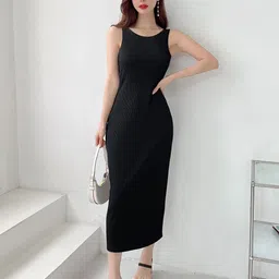 BAESD Women Bodycon Midi Dress-image-79