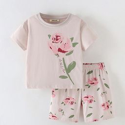 INCLUD Girls Printed T-shirt with Shorts-picture-30