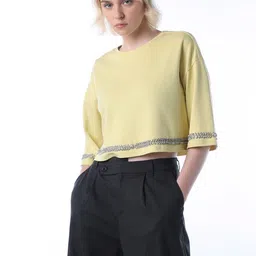 ONLY Embellished Cotton Boxy Fit T-shirt-image-58