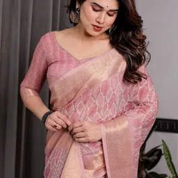 MAHARANI COUTURE Ethnic Motifs Printed Woven Design Kanjeevaram Saree image 5