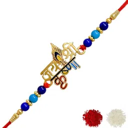 MEIRA JEWELLERY 3-Pcs Rakhi With Roli Chawal & Greeting Card-picture-29