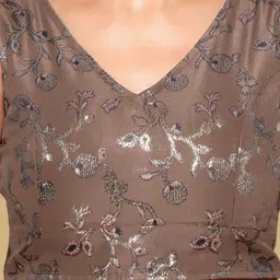 Oomph! Woven Design V Neck Saree Blouse image 2