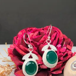 Zhupuk Silver-Plated Brass Crystals Drop Earrings-picture-41