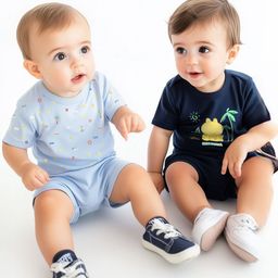 Nauti Nati Infants' Cotton Pack of 2 Ocean Print T-shirt-picture-33