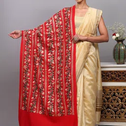 Exotic India Women Floral Embroidered Shawl-image-91