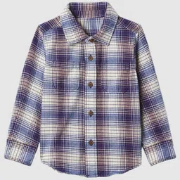 GAP Boys Relaxed Fit Full-Sleeve Spread Collar Pure Cotton Flannel Shirt-picture-23