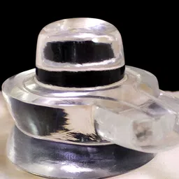 Navyaksh White Crystal Shiva Ling Showpiece image 3