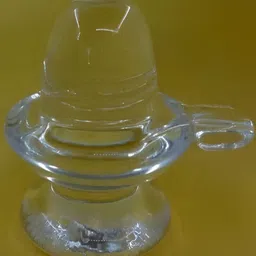 Navyaksh Transparent Glass Shivling Decorative Showpiece image 2