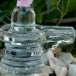Navyaksh Transparent shivling Religious Idol Showpiece image 2