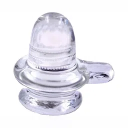 Navyaksh Transparent Crystal Shivling Showpiece image 5
