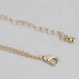 Carlton London Gold-Toned & White Brass Gold-Plated Layered Necklace image 4
