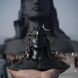 Navyaksh Black & White Religious Small Yogi Showpiece image 2