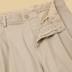 Allen Solly Men Pleated Mid-Rise Trousers image 3