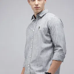 U.S. Polo Assn. Denim Co. Striped Pure Cotton Casual Shirt image 1