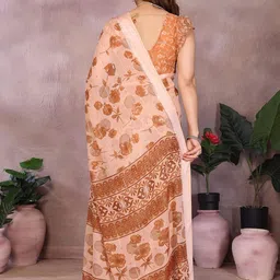 Moda Rapido Floral Printed Saree with Unstitched Blouse image 5