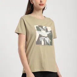 R&B Women Floral Printed Round Neck Regular Fit T-shirt image 4