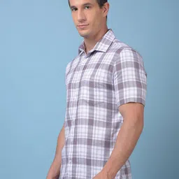 Crimsoune Club Tartan Checked Pure Cotton Classic Slim Fit Casual Shirt image 3