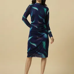 Allen Solly Woman Abstract Print Sheath Dress-image-10