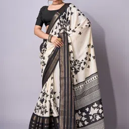 KALINI Floral Zari Silk Cotton Chanderi Saree-picture-11