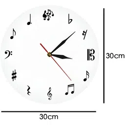 QEZNEF White Solid Geometric Traditional Wall Clock image 3