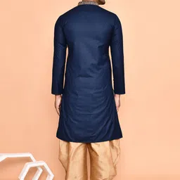 Arihant Rai Sinha Men Floral Embroidered Regular Thread Work Pure Cotton Kurta with Patiala image 5