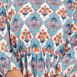 PINK VYBE Floral Printed Fit & Flare Dress image 4