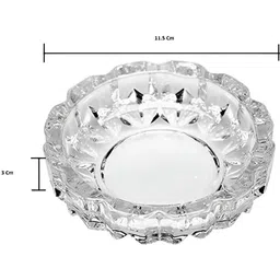 Navyaksh White Glass Religious Small Turtile Plate Showpiece image 4