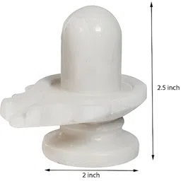 Navyaksh White Marble Shiva Lingam Showpiece image 2
