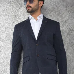 Crimsoune Club Plus Size Checked Notched Lapel Single Breasted Blazer-picture-20