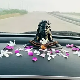 Navyaksh Black & White Religious Small Yogi Shiva Statue Showpiece image 5