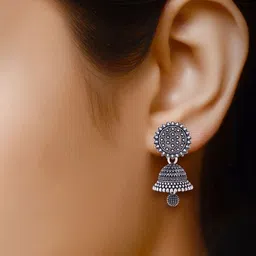 DIVASTRI Peacock Shaped Jhumkas Earrings image 5