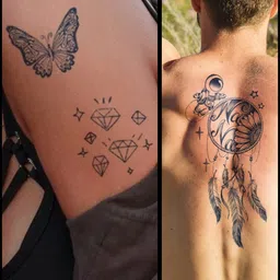 LICK Set Of 2 100% Plant-Based Realistic Semi Temporary Body Tattoos image 1