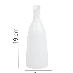 TAYHAA Arctic Whisper White Matte Ceramic Bottle Shaped Flower Vase image 3