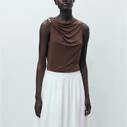 MANGO Draped Metallic Detail Top-picture-24