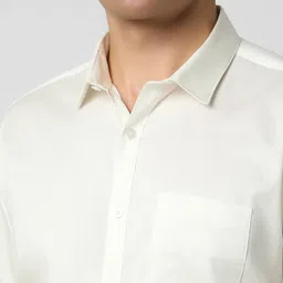 van heusen V Dot Men Spread Collar Solid Cotton Formal Shirt image 4