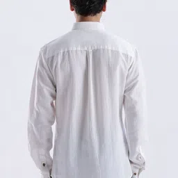 TURMS Men Stain And Water Repellent Anti Odor Button Down Collar Kansas Linen Solid Shirt image 5