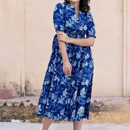 Raiyani Enterprise Floral Printed Fit & Flare Midi Dress-picture-29