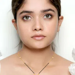 BHIMA 22K BIS Hallmark 916 Purity Yellow Gold Black Beaded Infinity Fancy Chain-picture-20
