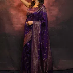 Moda Rapido Ethnic Motifs Zari Art Silk Handloom Banarasi Saree image 4