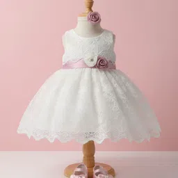 Lagorii Applique Net Fit & Flare Dress-image-2