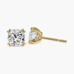 VALANOVA 14 Kt Gold Diamond Studded Earrings- 1.33 g image 3