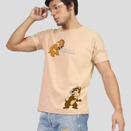 Greylongg Men Graphic Printed Round Neck T-shirt image 2