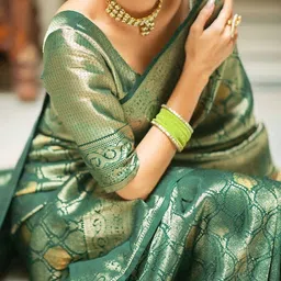 Moda Rapido Woven Design Zari Silk Blend Handloom Saree image 3