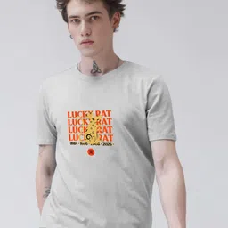 Enciger Men Printed Applique T-shirt-image-73