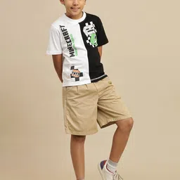 Kids Ville Boys Minecraft Printed Pure Cotton Tshirt image 3